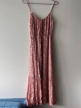 Abercrombie easy waist tiered midaxi floral dress